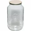 WECK Round Rim Jar 3L with Wooden Lid