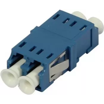 SYNERGY21 LC-LC Singlemode Duplex Fiber Optic Adapter, Flangeless, Blue, PVC, Ceramic Sleeve