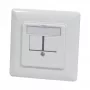 Synergy 21 Keystone modulio nešiklis, įleidžiama dėžutė 2x TP moduliams, gryna balta, 180°