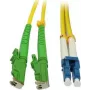 SYNERGY21 Skaidulinės optikos jungiamasis laidas 30 m LC Duplex į E-2000 (LSH) OS2 vienmodis 9/125 µm geltonas