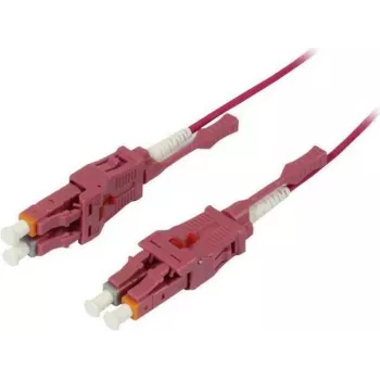 SYNERGY21 Skaidulinės optikos jungiamasis laidas 15m LC-LC Duplex OM4 Uniboot Sukamas Stumk/Trauk 2mm - Daugiamodis (S215558)