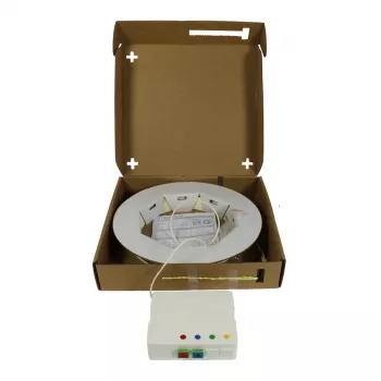 SYNERGY21 FTTH Compact Box Pre-Assembled, 2xSC/APC -> Open End, 20m, 9/125µm, G.657.A2, 2-Fiber, OD 2.2mm