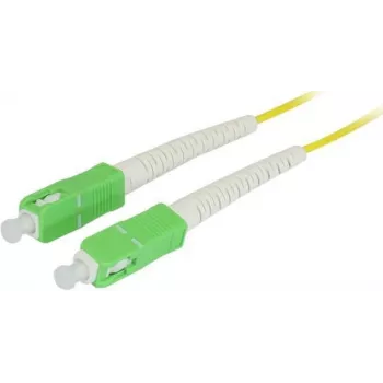 SYNERGY21 Skaidulinės optikos jungiamasis laidas 15m SC/APC-SC/APC 9/125µm OS2 G.657.A2 Simplex 2mm Lenkimo nejautrus Geltonas