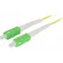 SYNERGY21 Skaidulinės optikos jungiamasis laidas 15m SC/APC-SC/APC 9/125µm OS2 G.657.A2 Simplex 2mm Lenkimo nejautrus Geltonas