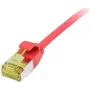 Synergy 21 Patch Cable RJ45 CAT6A 500MHz 7.5m Red U/FTP Slimline Round d=3.8mm TPE/LSZH (Superflex) AWG32 with CAT7 Raw Cable