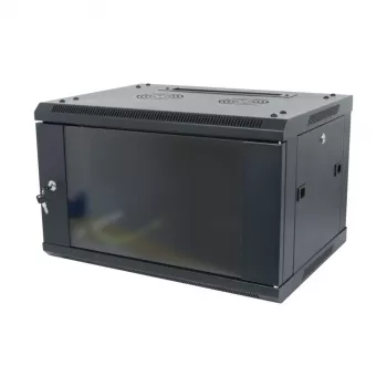 ALLNET SMA-Series 19 inch sieninis korpusas 6U 1 dalies 450 mm gylio juodas plokščioje pakuotėje