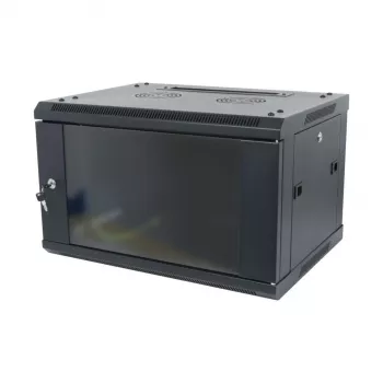 ALLNET 19 inch sieninis korpusas 15U 1-dalies gylis 450mm juodas plokščios pakuotės SMA serija