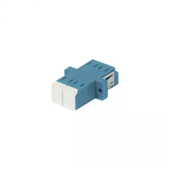 SYNERGY21 Šviesolaidinis jungtuvas LC/LC Vienmodis OS2 9/125µm Dipleksinis Mėlynas PVC Keraminė įvorė Su flanšu ir vienpuse lazerio apsaugos sklende