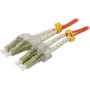 SYNERGY21 Fiber Optic Patch Cable 0.5m LC-LC Duplex OM2 50/125µm LSZH Orange
