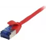 SYNERGY21 Patch Cable RJ45, CAT6A 500MHz, 7,5m, Raudona, U/FTP, Slimline Round d=3,8mm, TPE (Superflex), AWG32