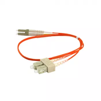 SYNERGY21 Fiber Optic Patch Cable 0.5m OM2 LC to SC Duplex Orange