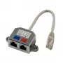 Synergy 21 S215236 Telefono Y-Splitter, 1x RJ11/RJ12 Kištukas į 2x RJ11/RJ12 Lizdą, 0,15 m, Pilka, Metalinė