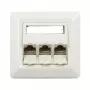 Synergy 21 S216327 RJ-45 Cat6a tinklo sieninis lizdas, 2 prievadai, ekranuotas, baltas (RAL 9010)