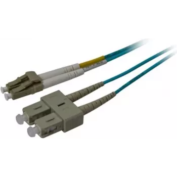 Synergy 21 10m OM3 LC-SC Duplex Fiber Optic Patch Cable - Aqua