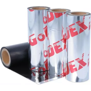 GODEX C.ITOH Terminė perdavimo juosta Vaškas/Derva Juoda 110mm x 300m 1 colio šerdis