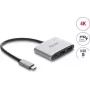 Delock USB Type-C adapteris į HDMI 4K 60 Hz su USB Type-A ir USB Type-C PD 3.1 140 W