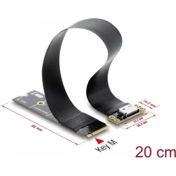 Delock M.2 Key M į 1 x OCuLink SFF-8612 keitiklis su 20 cm kabeliu