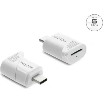 Delock Mini Card Reader USB Type-C, skirtas Micro SD atminties kortelėms