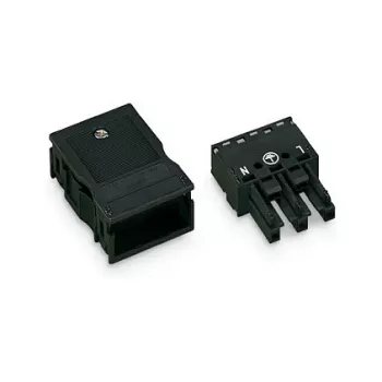 WAGO 770-103 WINSTA® MINI 3 polių kištukinis jungiklis, juodas