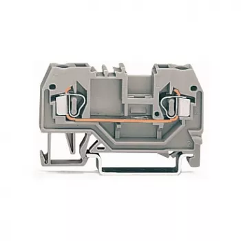WAGO 280-901 Perėjimo gnybtų blokas, 2 laidininkai, 2,5 mm², CAGE CLAMP, pilka