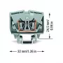 WAGO 264-701 Praeinanti gnybtų jungtis, 6 mm², 800 V, pilka, CAGE CLAMP®