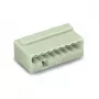 WAGO 243-308 SMD gnybtų blokas, 8 polių, 2,5 mm kontaktų žingsnis, Push-in CAGE CLAMP, 100 V, 6 A, baltas