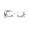WAGO 224-112 2-Conductor Compact Splicing Connector, 400V, 24A, 1-2.5mm², Push-in, White/Transparent