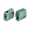 WAGO 224-101 1-laidas 2-jungčių Push-in CAGE CLAMP gnybtų blokas, 400 V, 24 A, 0,5-2,5 mm², permatomas/pilka