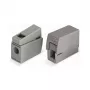 WAGO 224-101 1-laidas 2-jungčių Push-in CAGE CLAMP gnybtų blokas, 400 V, 24 A, 0,5-2,5 mm², permatomas/pilka