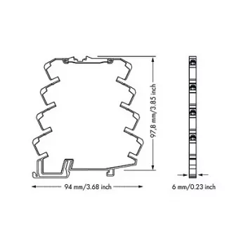 WAGO 857-800 Temperatūros keitiklis / signalo kondicionierius, pilka, -25 iki 70 °C, 6 x 94 x 97,8 mm, 35,3 g