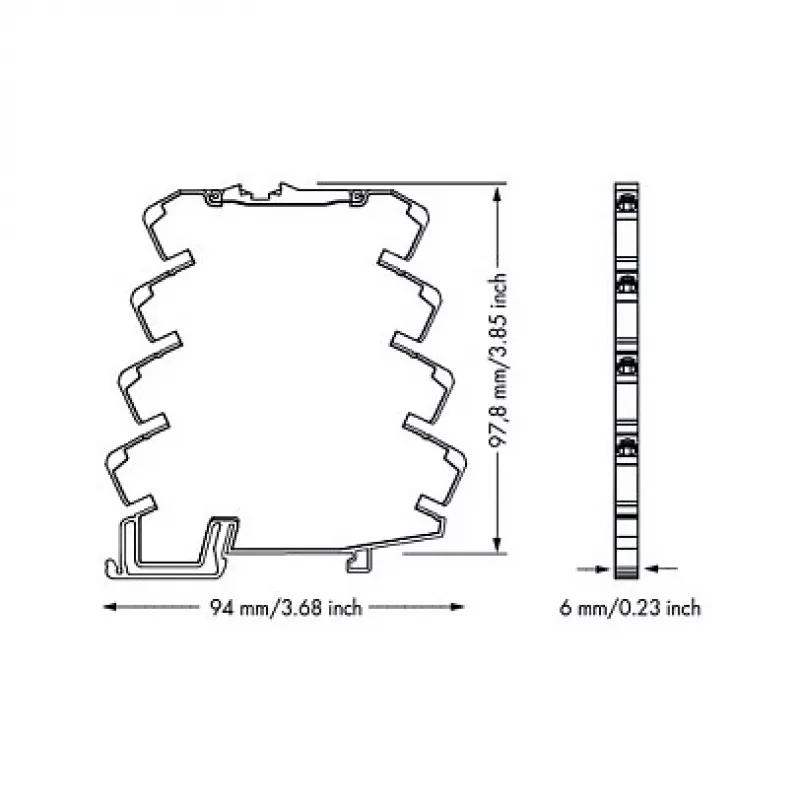 WAGO 857-800 Temperatūros keitiklis / signalo kondicionierius, pilka, -25 iki 70 °C, 6 x 94 x 97,8 mm, 35,3 g
