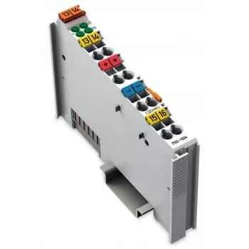 WAGO 750-504 Skaitmeninių išėjimų modulis, 4 kanalai, 24 VDC, 0,5 A, CAGE CLAMP, DIN bėgelis