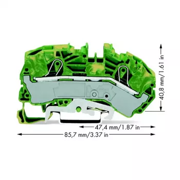 WAGO 2016-7607 TOPJOB S Praeinamoji gnybtų jungtis, 3 laidininkai, 16 mm², pilka