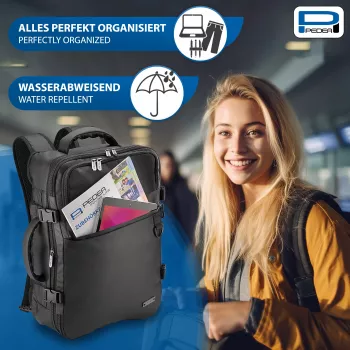 PEDEA Clutch Notebook Backpack 15,6 inch (39,6 cm) - Juoda