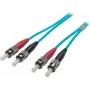 EFB-Elektronik ECOFIBER Duplex Jumper ST-ST 50/125µm OM3 LSZH Aqua 3.0mm 5m