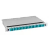 EFB Elektronik Splice Box SC OS2 9/125µm Sliding 24 Pigtails 12 Couplers 1U 19 inch Rack Mount Grey