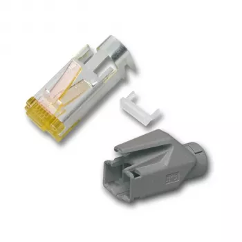 EFB RJ45-Hirose Connector STP, TM31 šviesiai pilka, 100 vnt., 3 elementų, Cat.6A