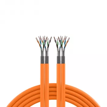 EFB Elektronik INFRALAN Cat.7 1000 AWG23 S/FTP 2x4P CPR Eca oranžinis 25m