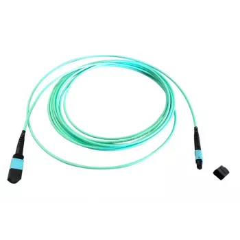 EFB Elektronik MTP Female į MTP Female 12 pluoštų OM3 daugiamodis šviesolaidinis jungiamasis kabelis, LSZH, Aqua, A tipas, 15 m