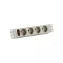 EFB-Elektronik 10 1HE Maitinimo juosta 4 x CEE 7/3 su jungikliu, aliuminio profilis, pilka