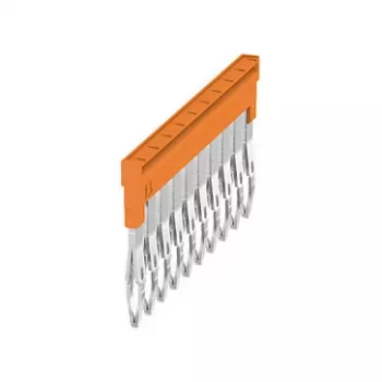 Weidmüller ZQV 2.5N/10 Cross-Connector, 10-Pole, 2.5 mm², Orange, Wemid, V0, 48.7 mm, 20 Pieces