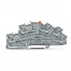 WAGO TOPJOB S N-Atjungimo gnybtų blokas su PE, 3 laidininkai, Push-in CAGE CLAMP, pilkas, 2003-6644