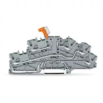 WAGO TOPJOB S N-Atjungimo gnybtų blokas su PE, 3 laidininkai, Push-in CAGE CLAMP, pilkas, 2003-6644