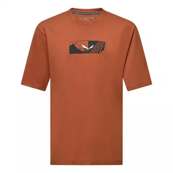 Salewa Eagle Hybrid Loose T-Shirt - Coffee Brown, Dydis L