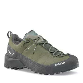 Salewa Wildfire Leather 2 GTX Approach & Hiking Shoes - Faded Green/Black, EU 46