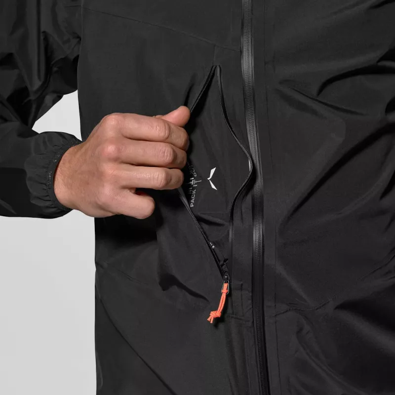 Salewa Agner 3 PTX 3L Striukė - Juoda - Dydis S