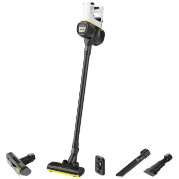 Kärcher VC 4 Cordless myHome Pet 2-in-1 lazda ir rankinis dulkių siurblys, be maišelio, juoda/balta, 0,65 L