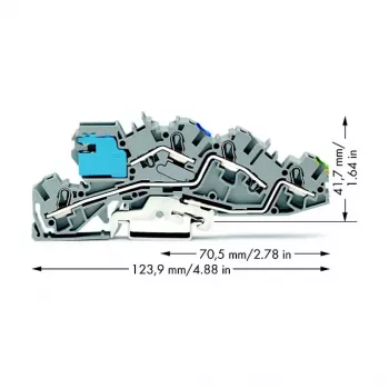 WAGO 2005-7641 TOPJOB S Praeinamoji gnybtų jungtis, 6 mm², pilka, 800 V, 41 A
