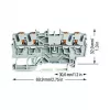 WAGO Praeinamoji gnybtų jungtis 4 laidininkų Push-in 2,5 mm² pilka