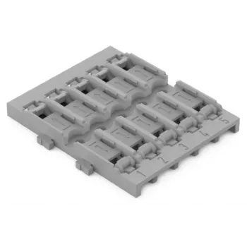 WAGO 221-2525 Montavimo adapteris 221 serijos sujungimo jungtims, 5 vnt. pakuotė, pilka